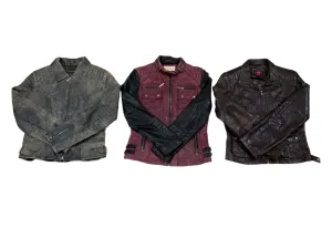90s Unique Leather Blazer Jackets Mix - 10 pcs - 01/10/24