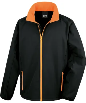 Black/Orange - Core printable softshell jacket