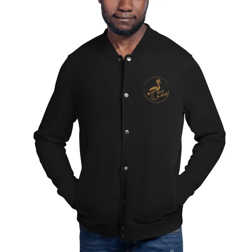 CraneStamp- Embroidered Champion Bomber Jacket