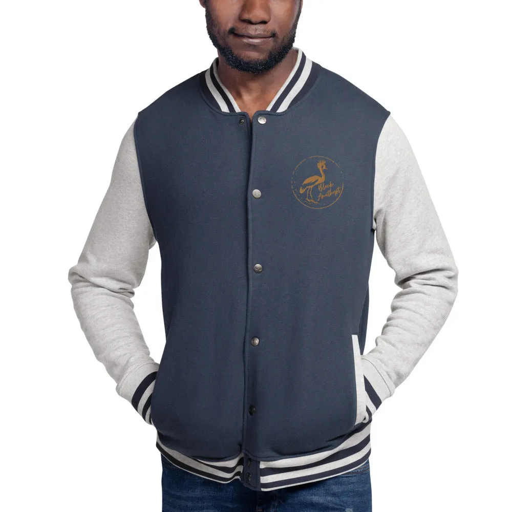 CraneStamp- Embroidered Champion Bomber Jacket