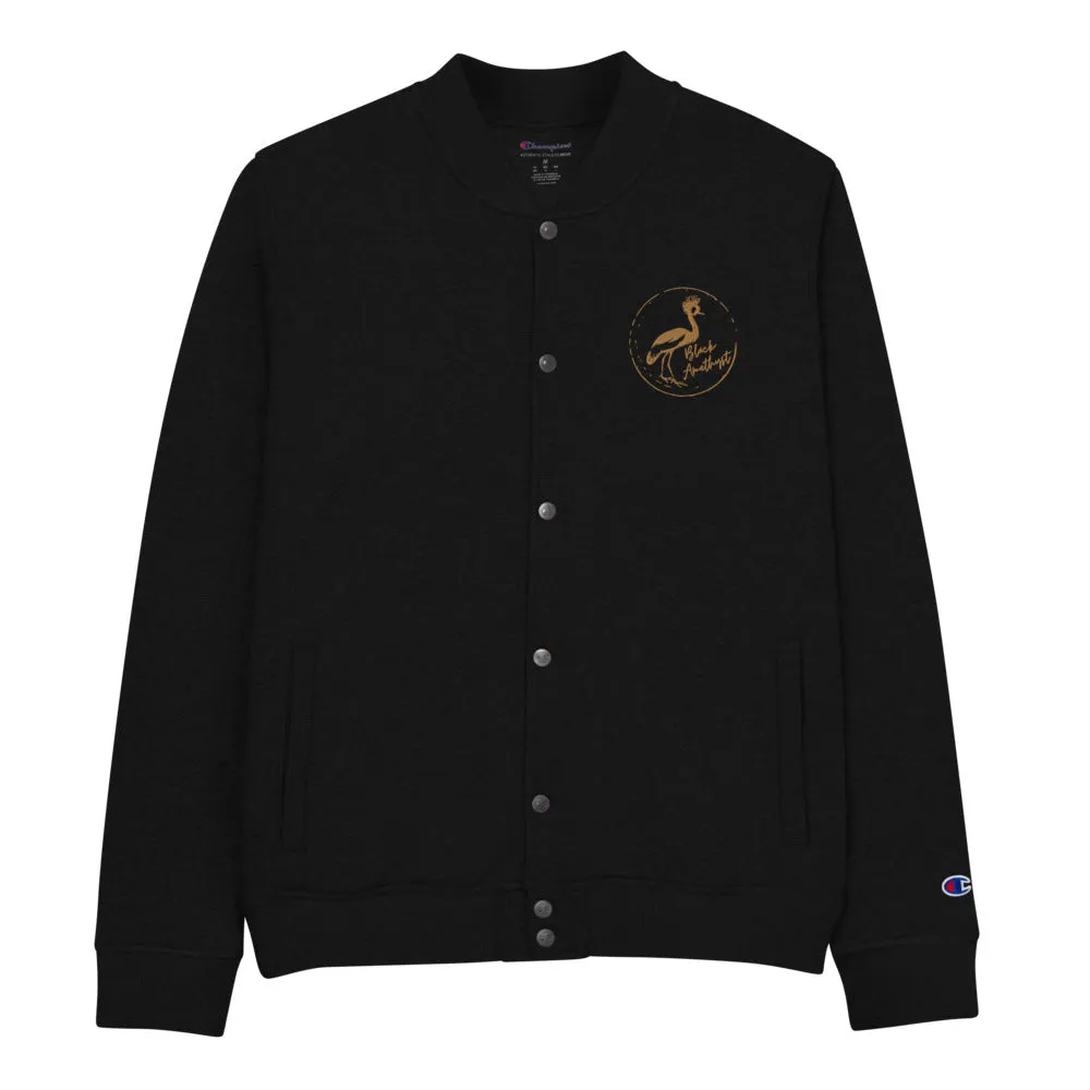 CraneStamp- Embroidered Champion Bomber Jacket