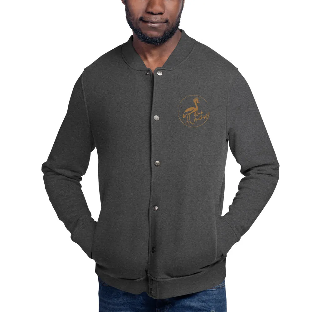 CraneStamp- Embroidered Champion Bomber Jacket