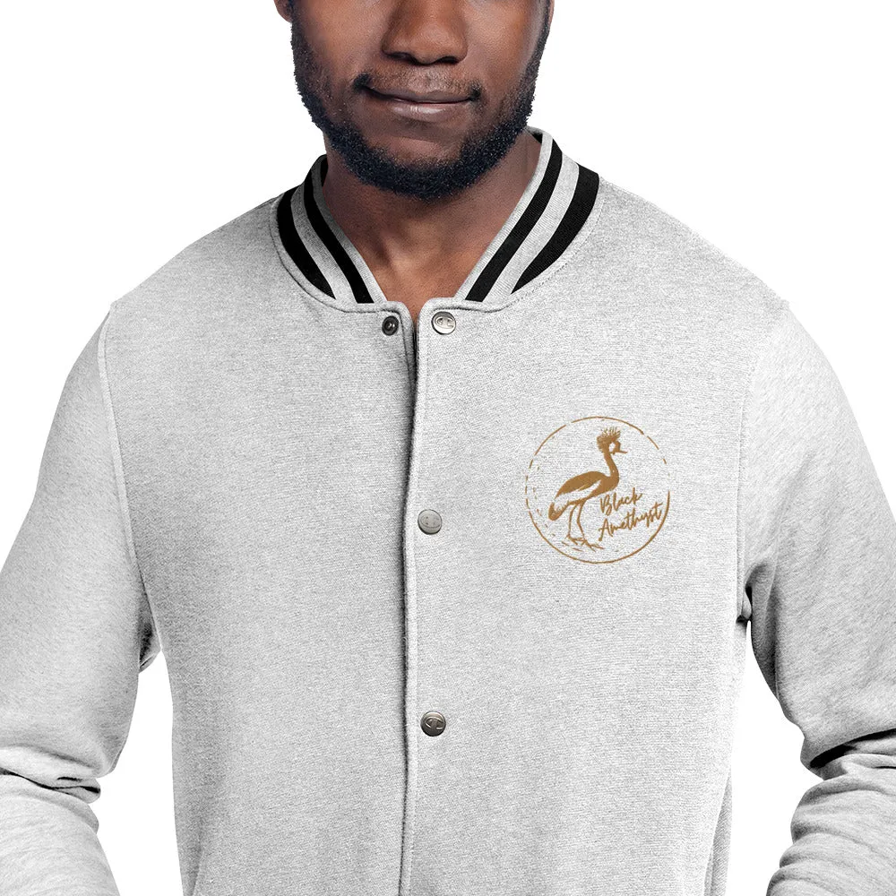 CraneStamp- Embroidered Champion Bomber Jacket