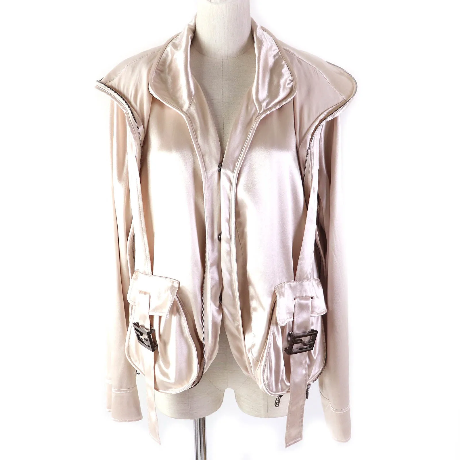 Fendi Rayon Satin Padded Jacket Women