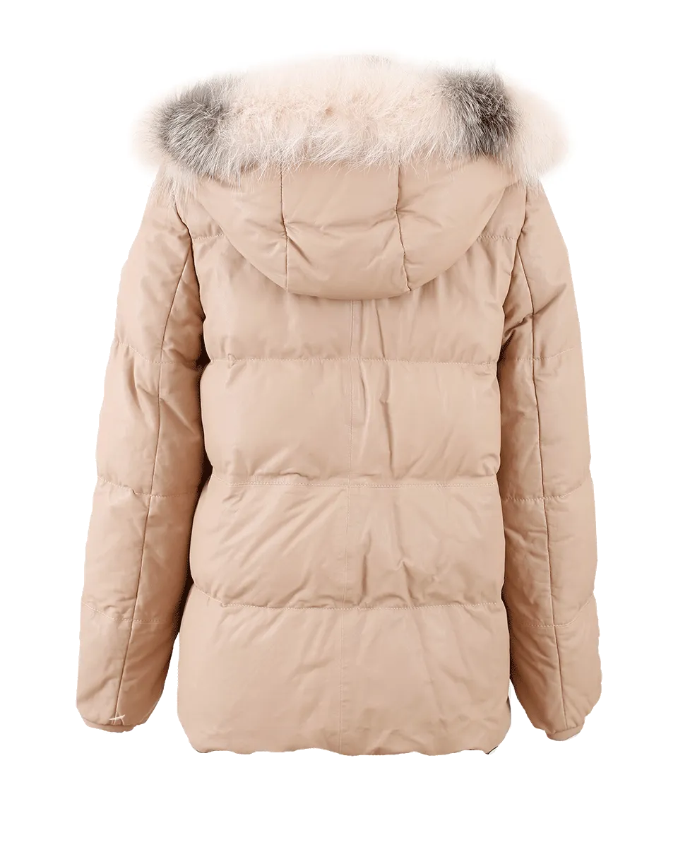 Leather Puffer Jacket