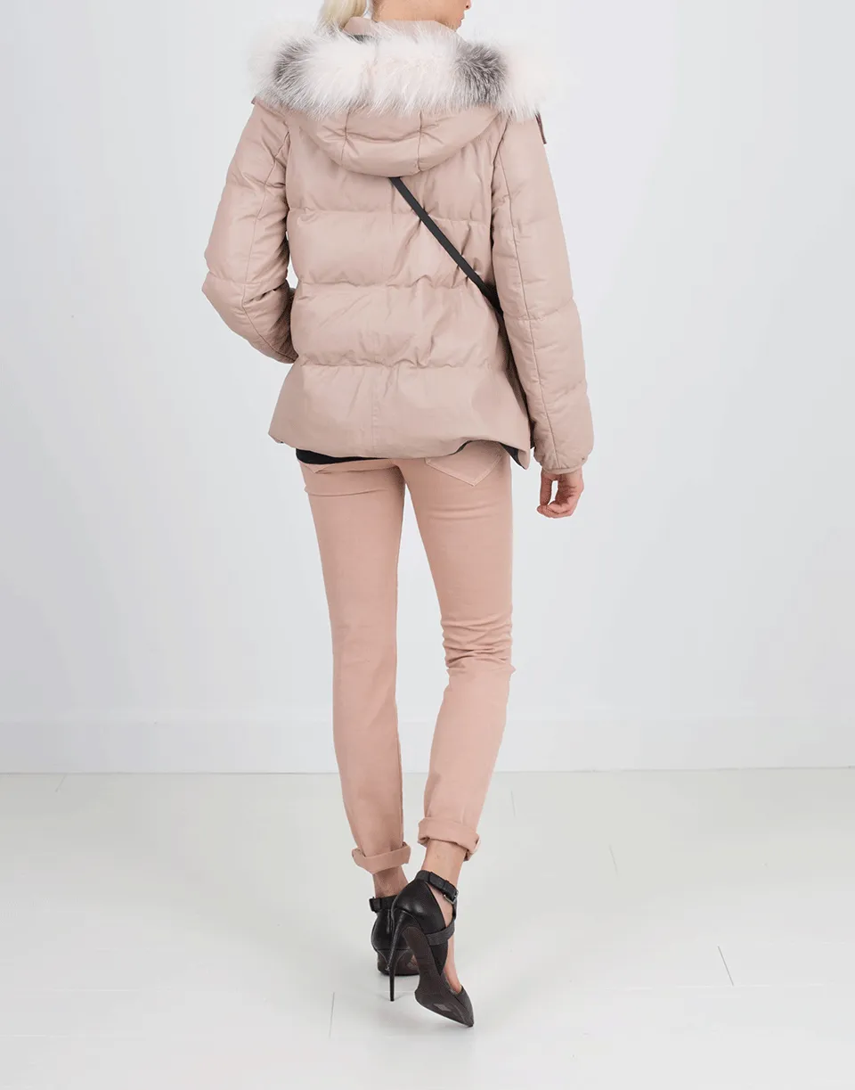 Leather Puffer Jacket