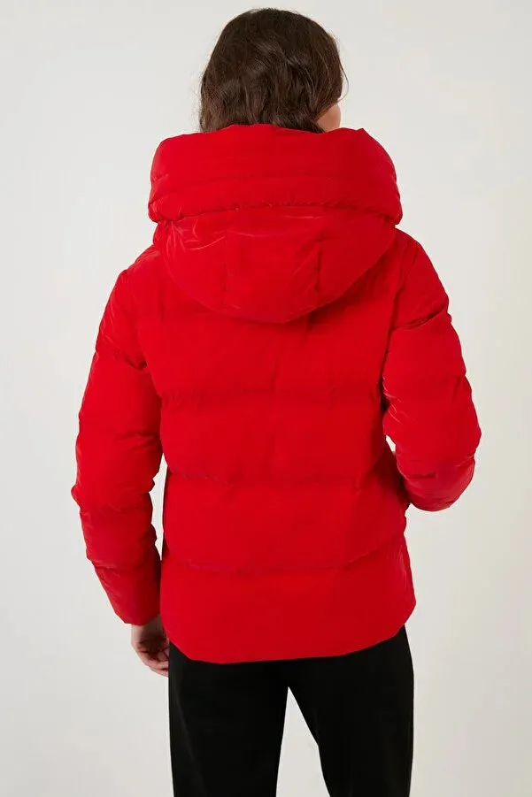 Lela Women's Hooded Zippered Puffer Coat