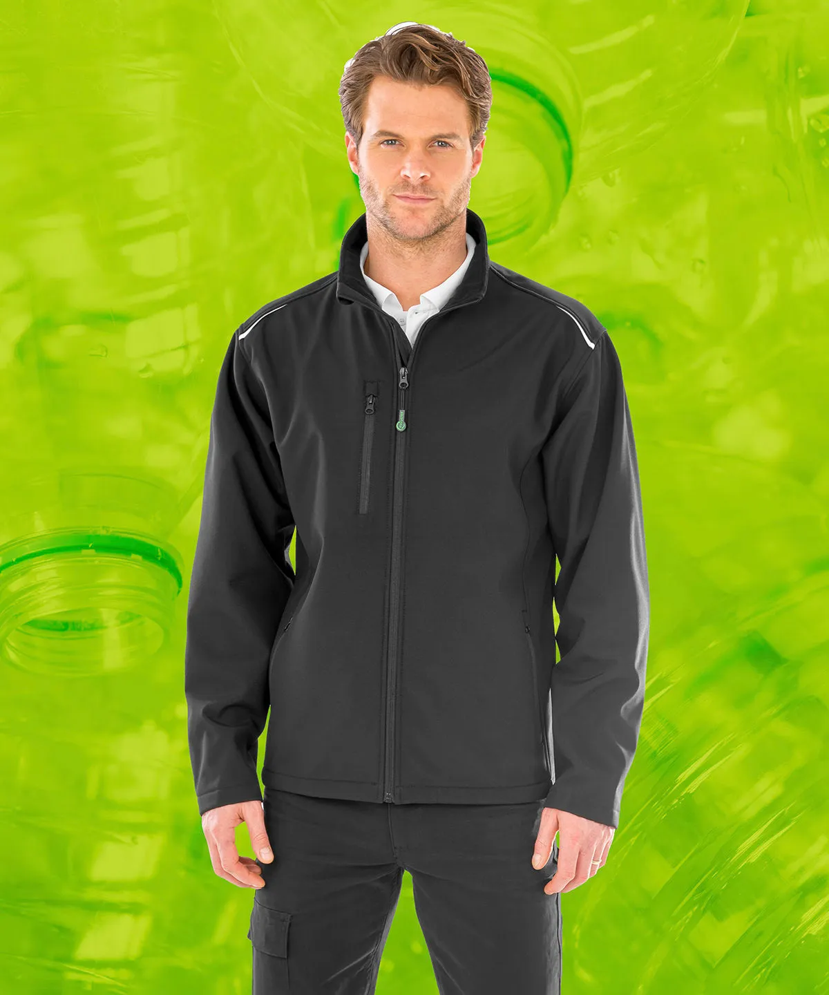 Navy - Recycled 3-layer printable softshell jacket