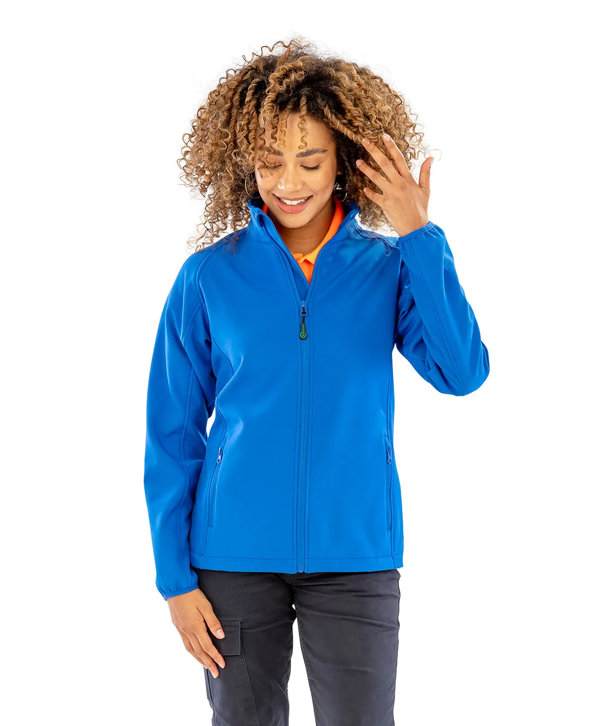 Navy - Women's recycled 2-layer printable softshell jacket