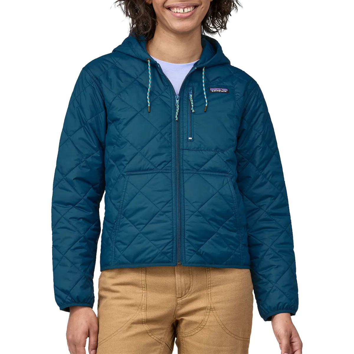 Patagonia Women's Diamond Quilted Bomber Hooded Zip Jacket
