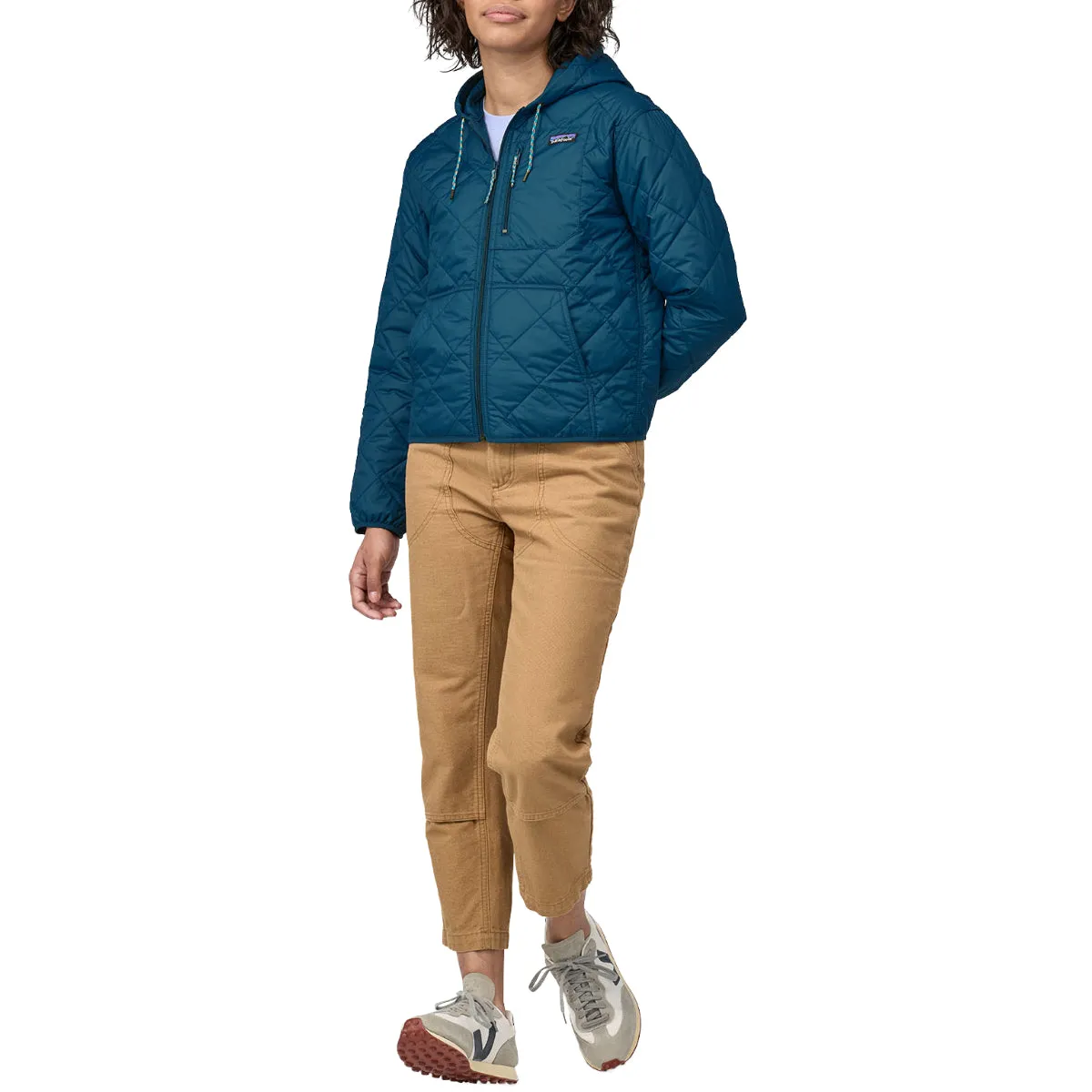 Patagonia Women's Diamond Quilted Bomber Hooded Zip Jacket