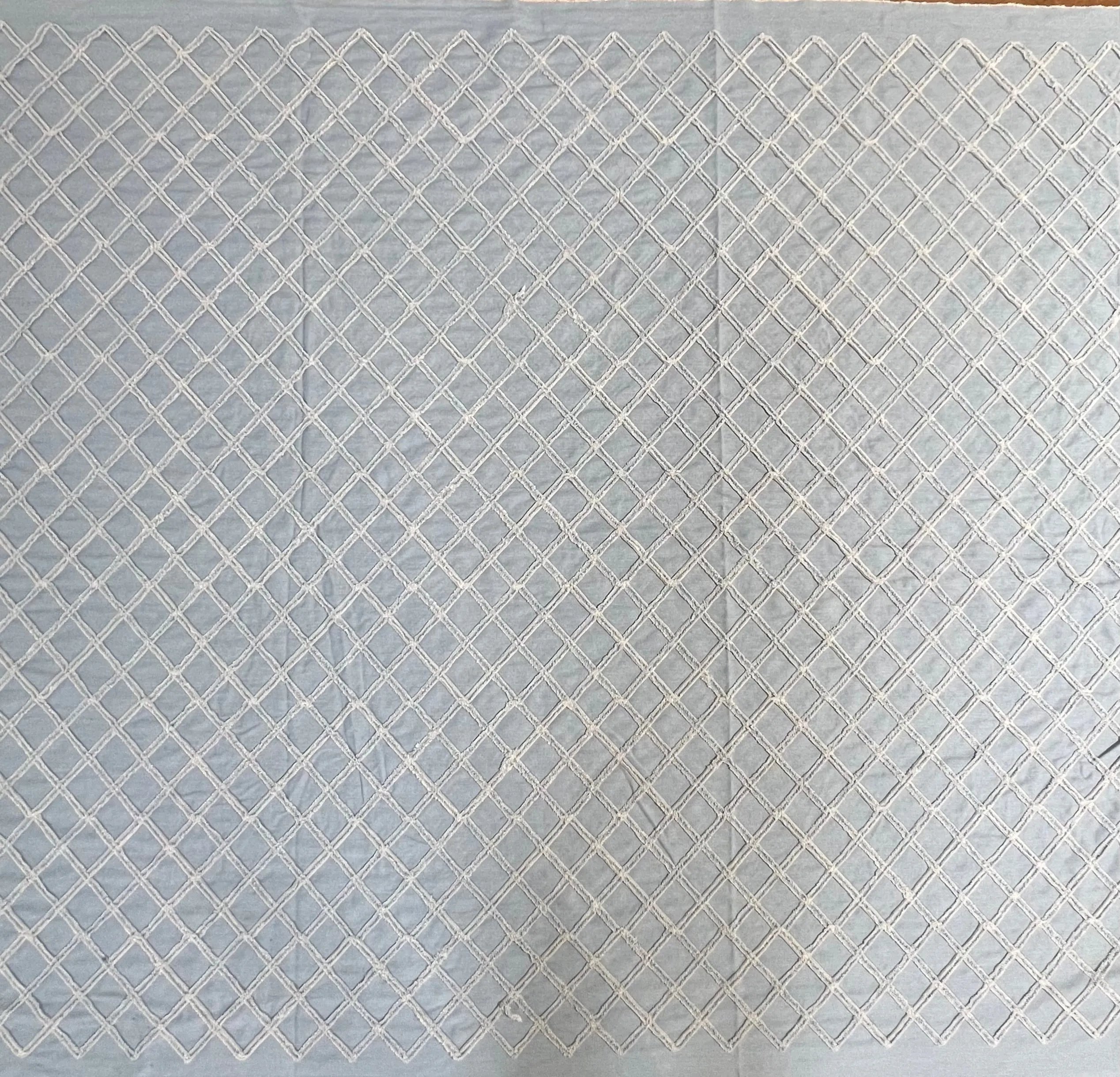Textured Denim Checkered Fabric