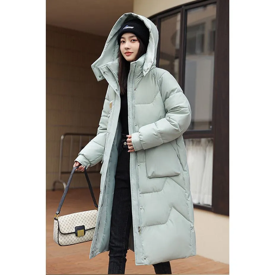 Thickened Knee-Length Puffer Coat