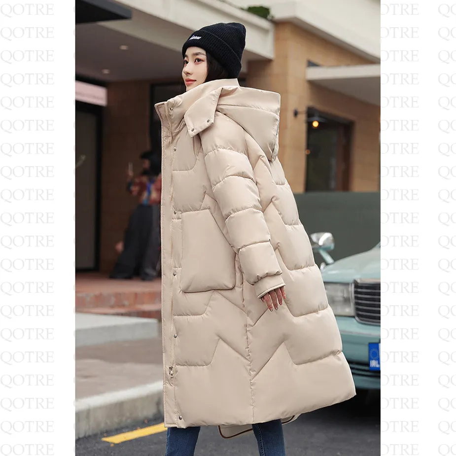 Thickened Knee-Length Puffer Coat