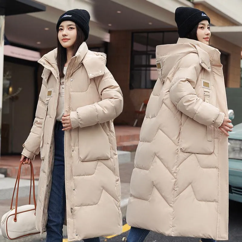 Thickened Knee-Length Puffer Coat