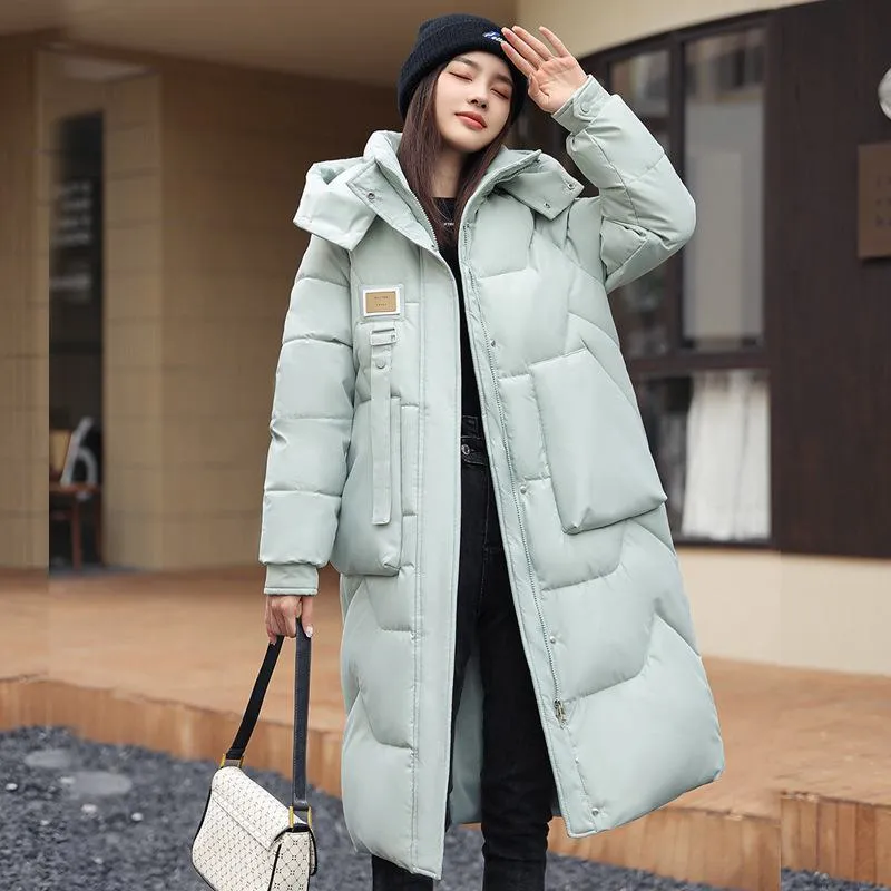 Thickened Knee-Length Puffer Coat