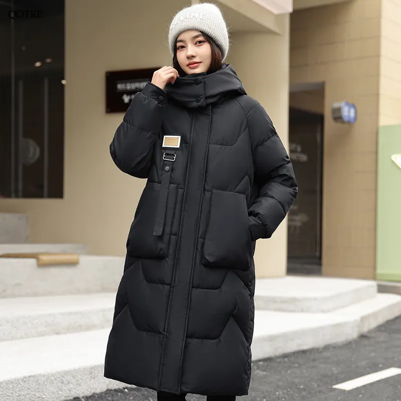 Thickened Knee-Length Puffer Coat