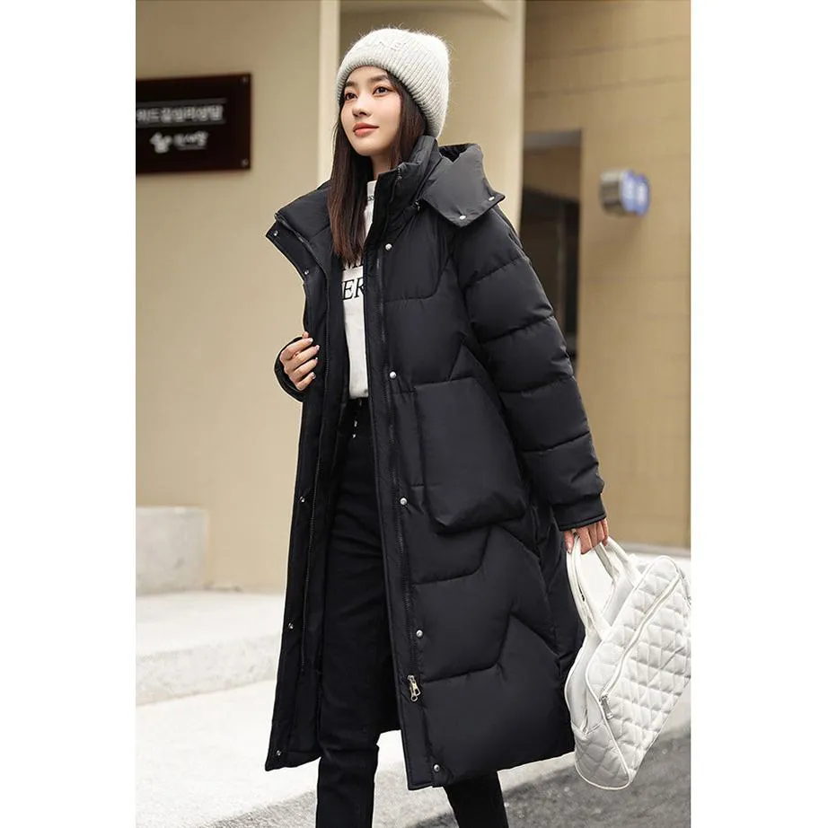 Thickened Knee-Length Puffer Coat