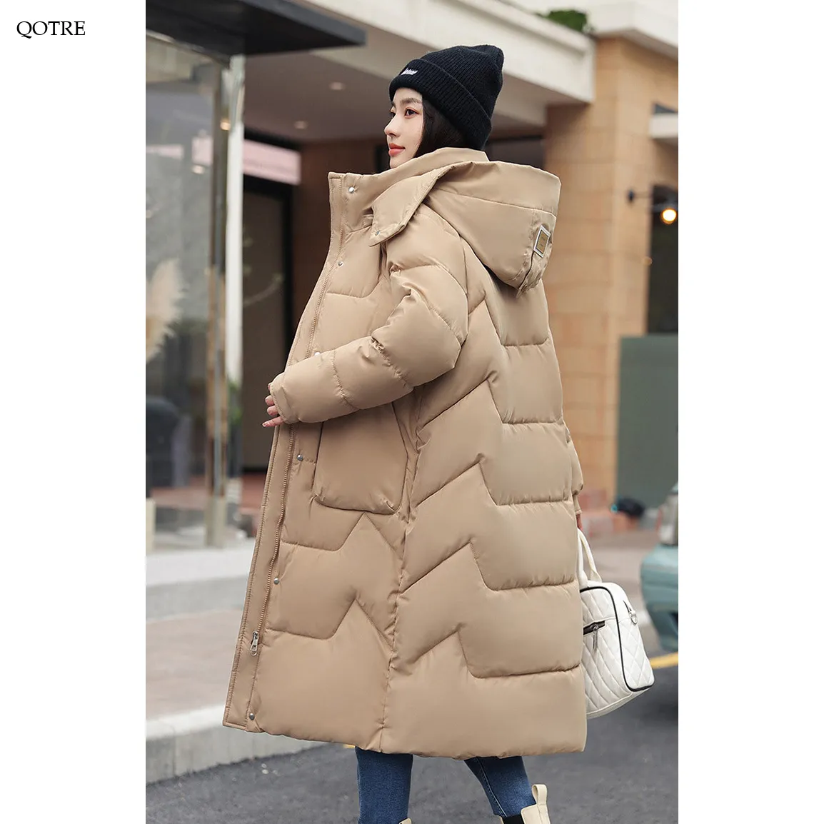 Thickened Knee-Length Puffer Coat