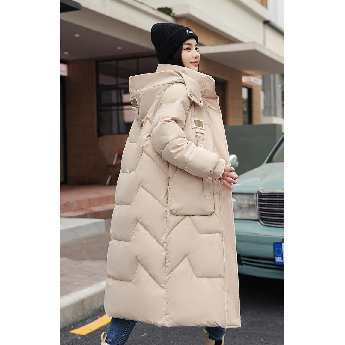 Thickened Knee-Length Puffer Coat