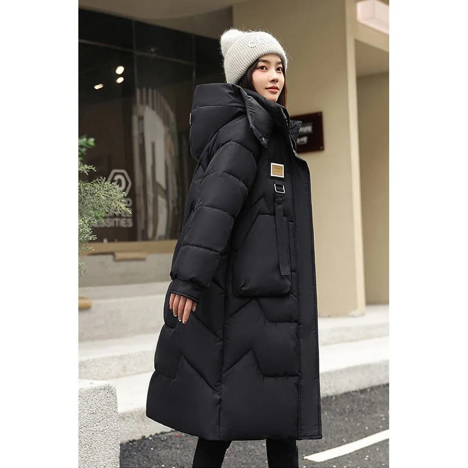 Thickened Knee-Length Puffer Coat