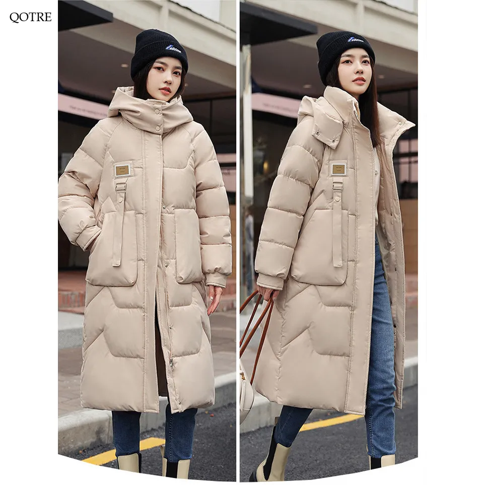 Thickened Knee-Length Puffer Coat