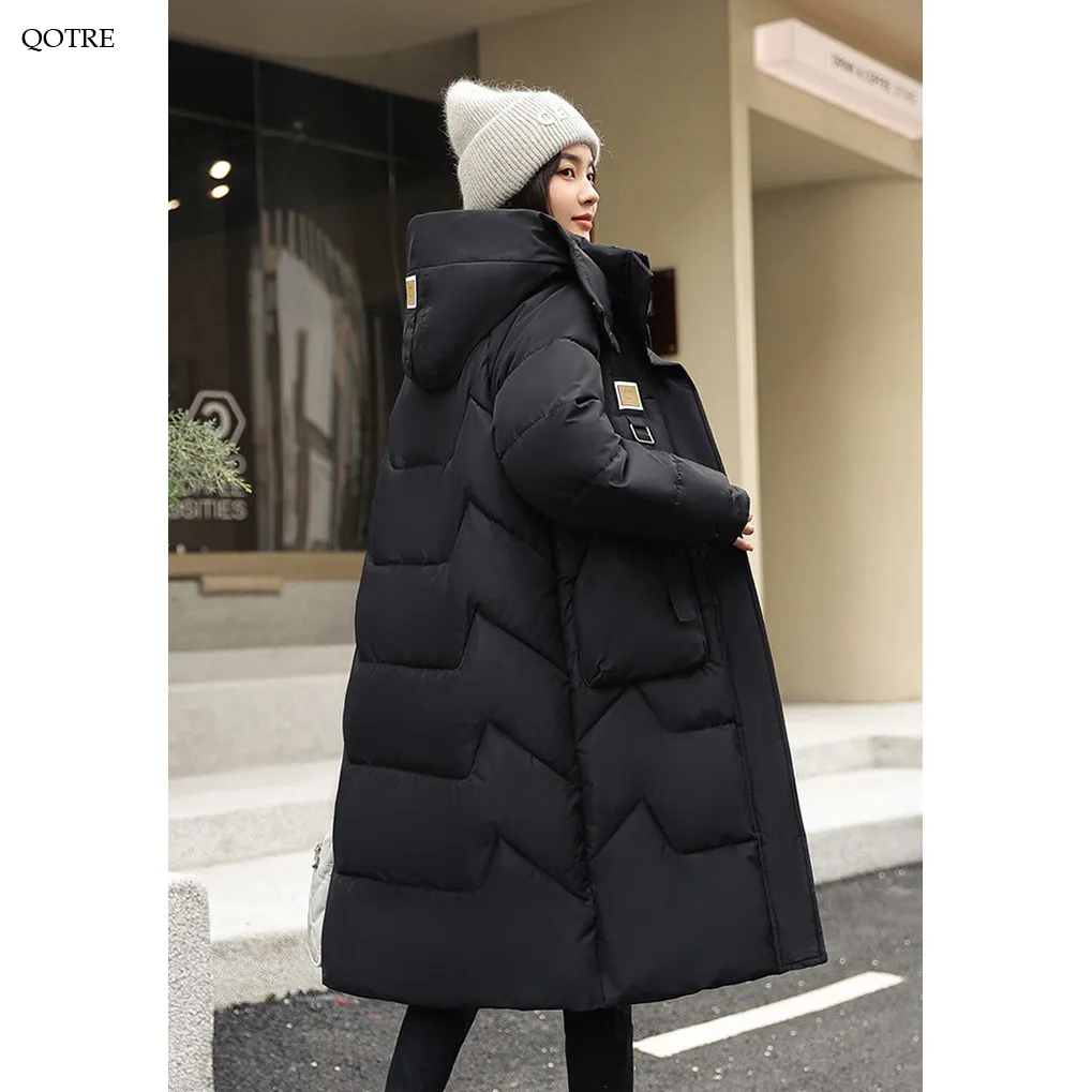 Thickened Knee-Length Puffer Coat