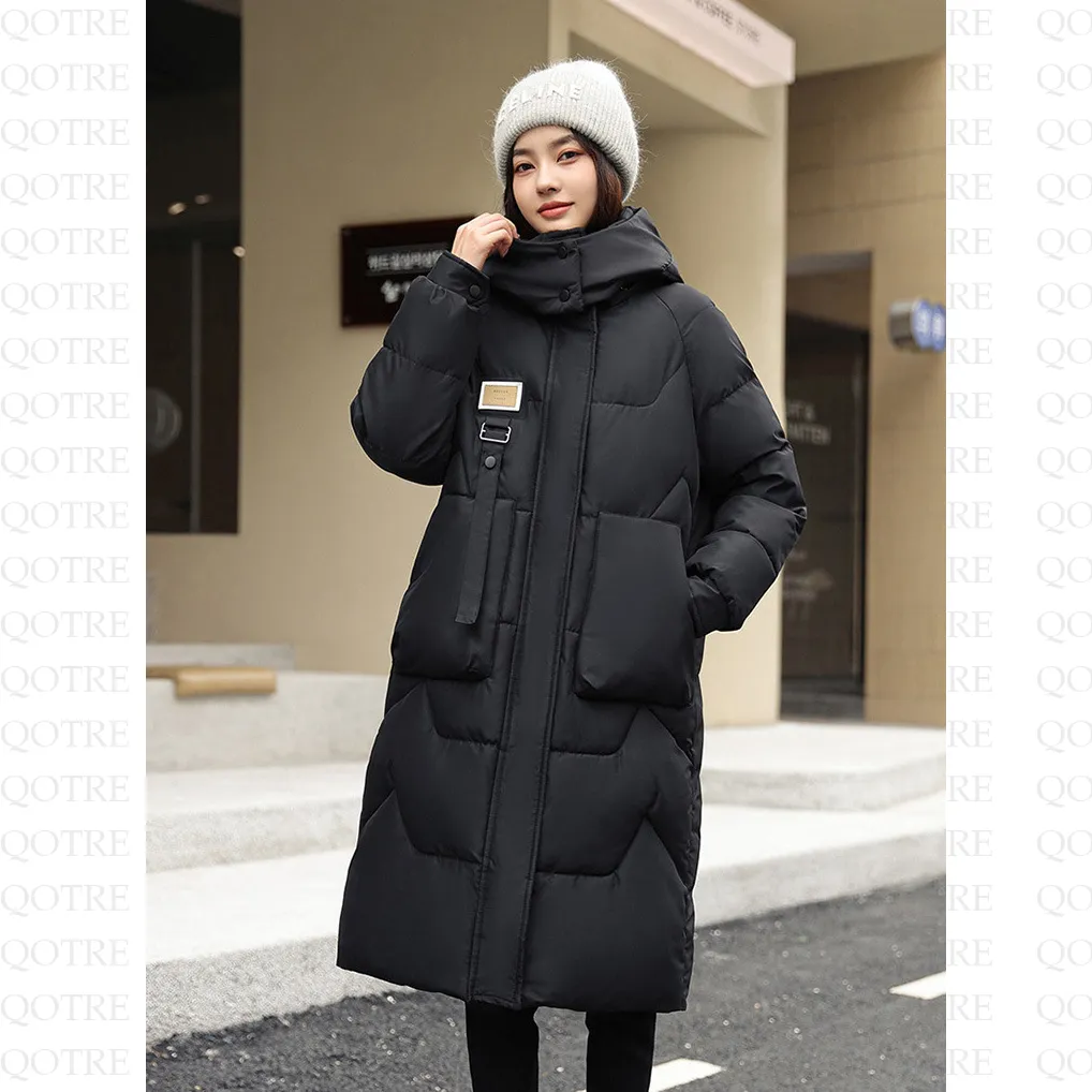 Thickened Knee-Length Puffer Coat