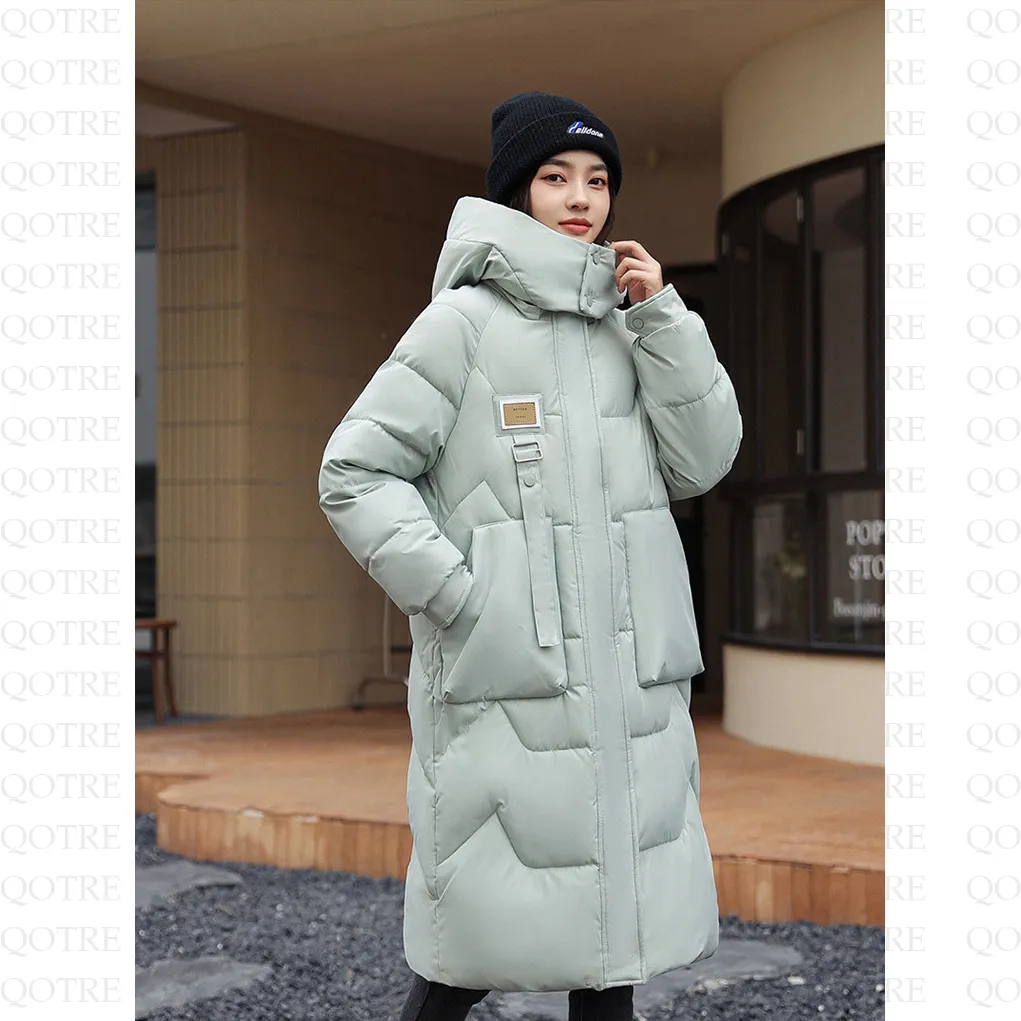 Thickened Knee-Length Puffer Coat