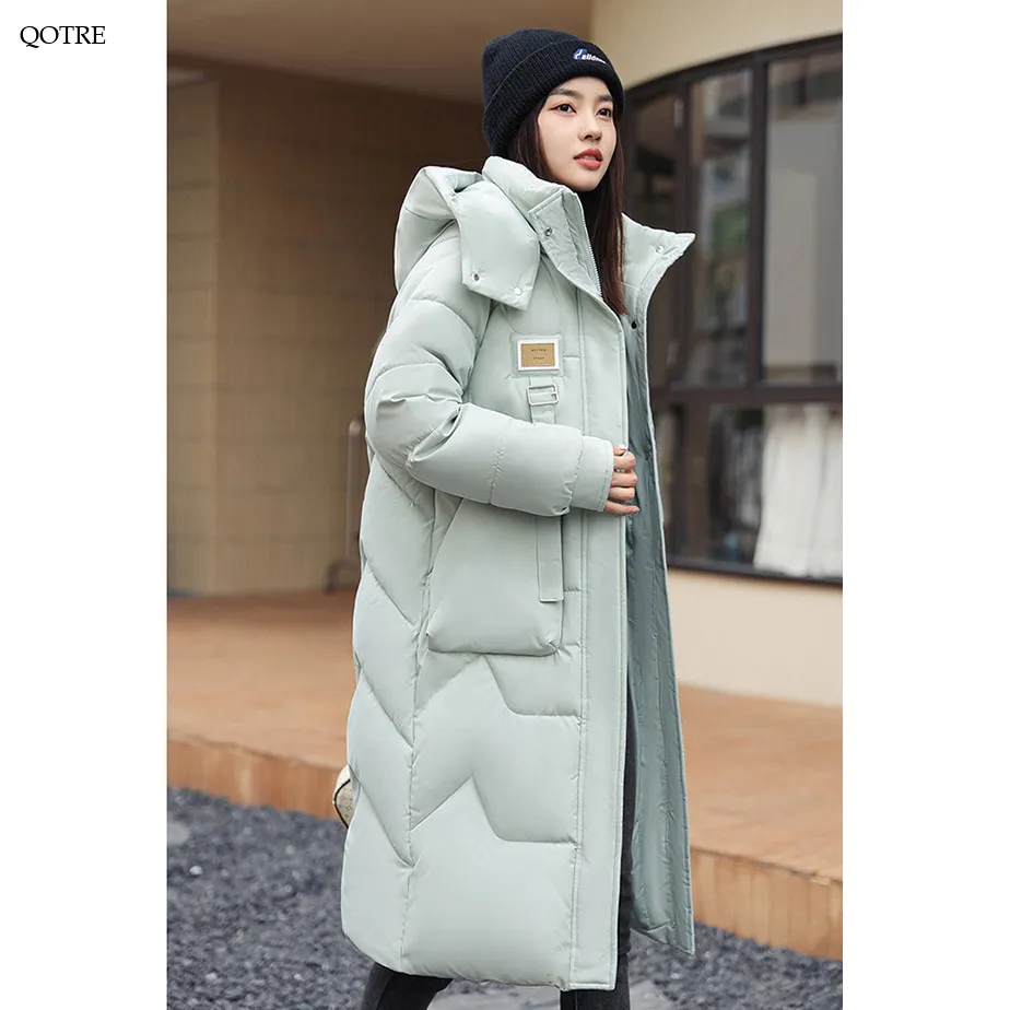 Thickened Knee-Length Puffer Coat
