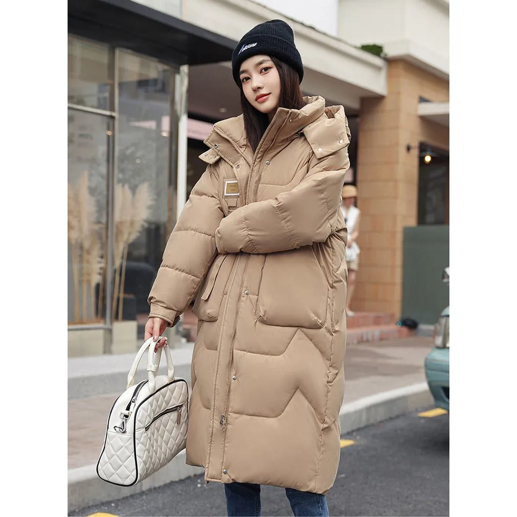 Thickened Knee-Length Puffer Coat