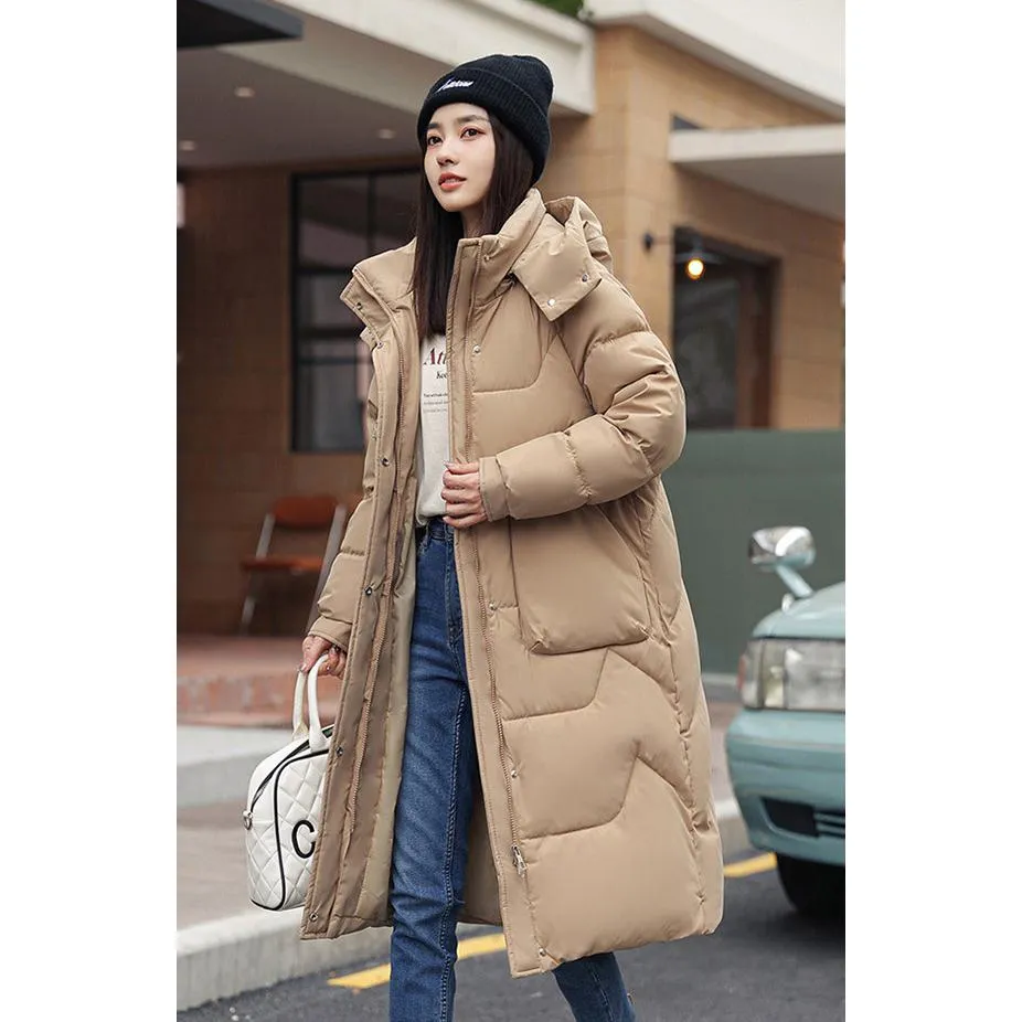 Thickened Knee-Length Puffer Coat