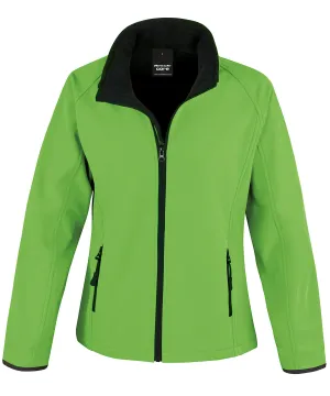 Vivid Green/Black - Women's Core printable softshell jacket