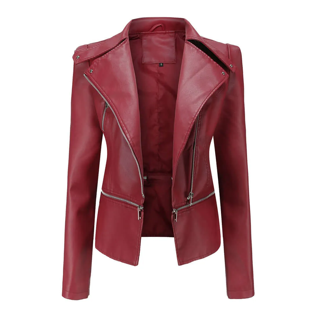 Women's Rugged Biker Jacket: Stylish & Durable Outerwear