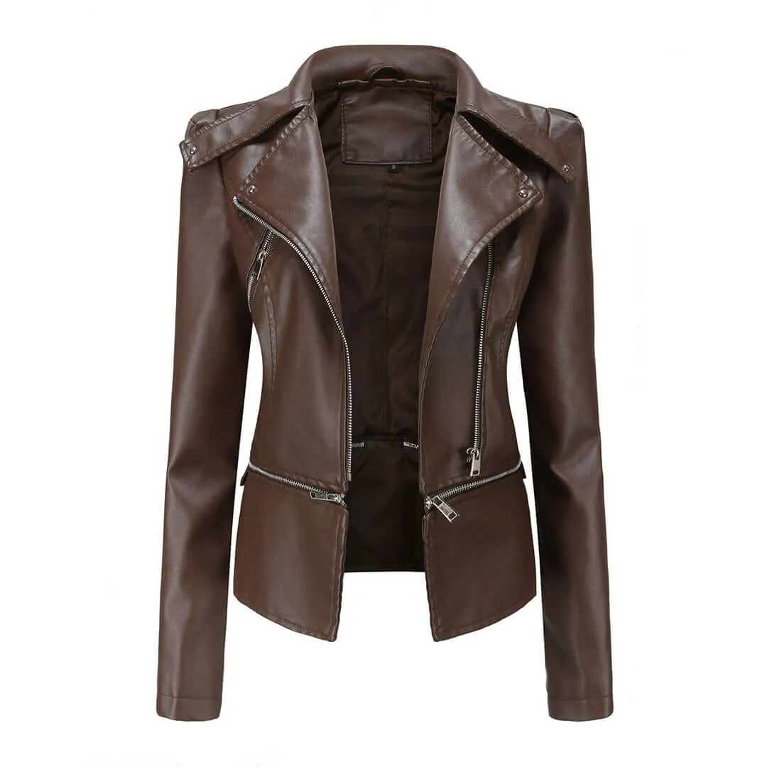 Women's Rugged Biker Jacket: Stylish & Durable Outerwear