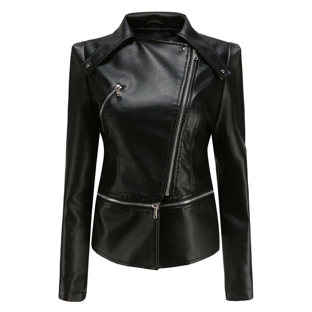 Women's Rugged Biker Jacket: Stylish & Durable Outerwear