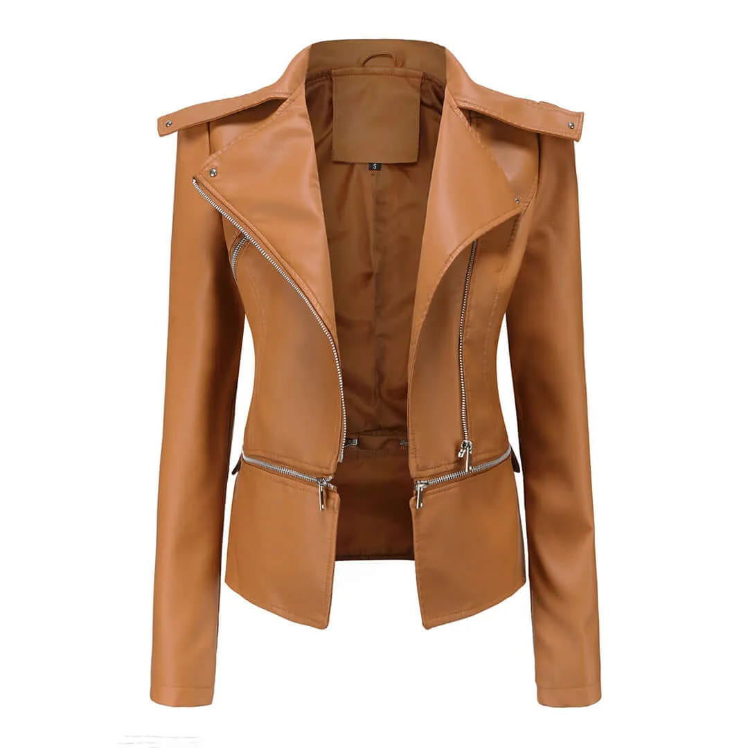 Women's Rugged Biker Jacket: Stylish & Durable Outerwear