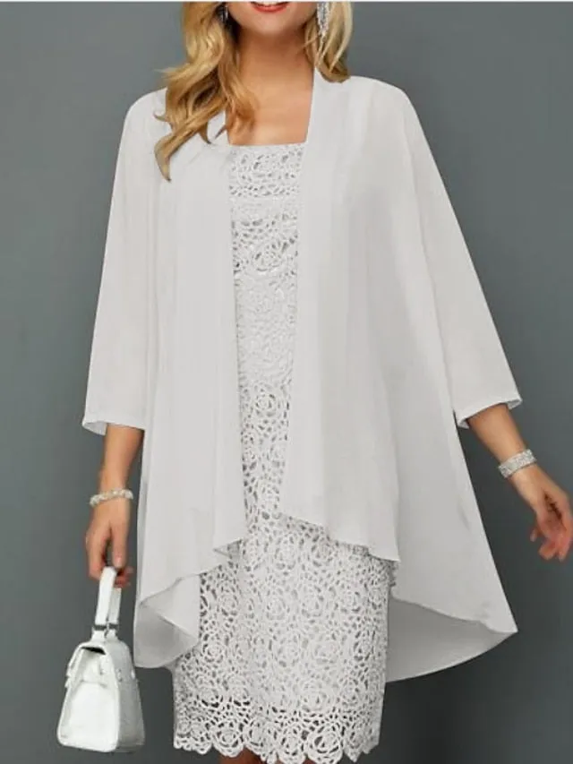 Women's Wrap Mother's Wraps Coats / Jackets Elegant Sun Protection 3/4 Length Sleeve Chiffon Wedding Wraps With Ruching For Party Evening Spring & Summer