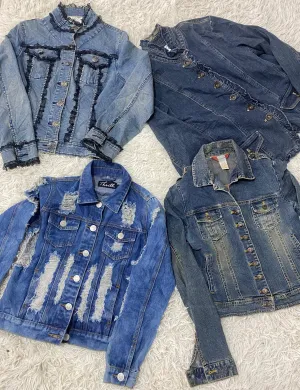 Y2k Unique Denim Jackets - 13 pcs