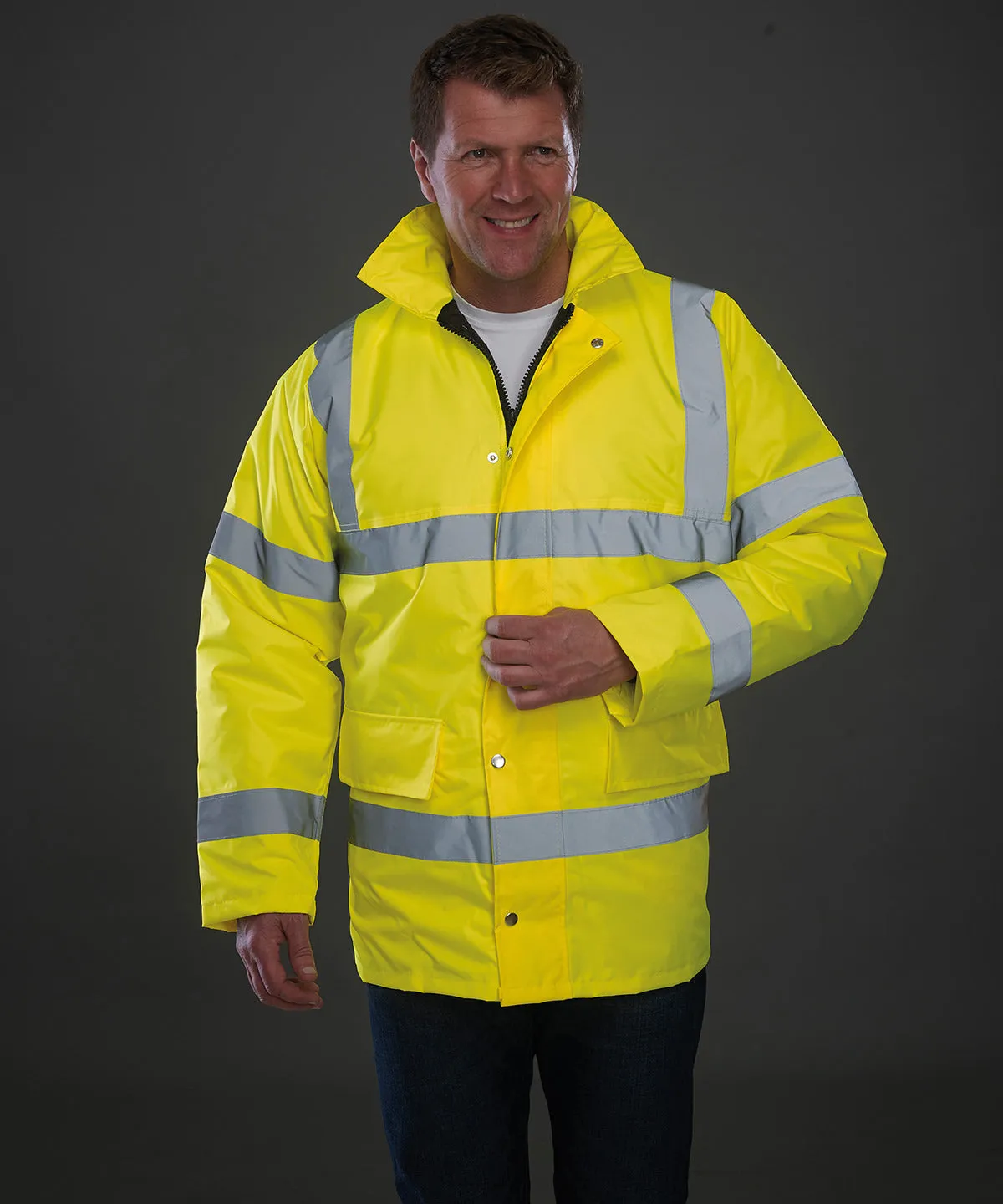 Yellow - Hi-vis classic motorway jacket (HVP300)
