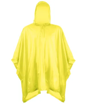 Yellow - Kids plastic poncho