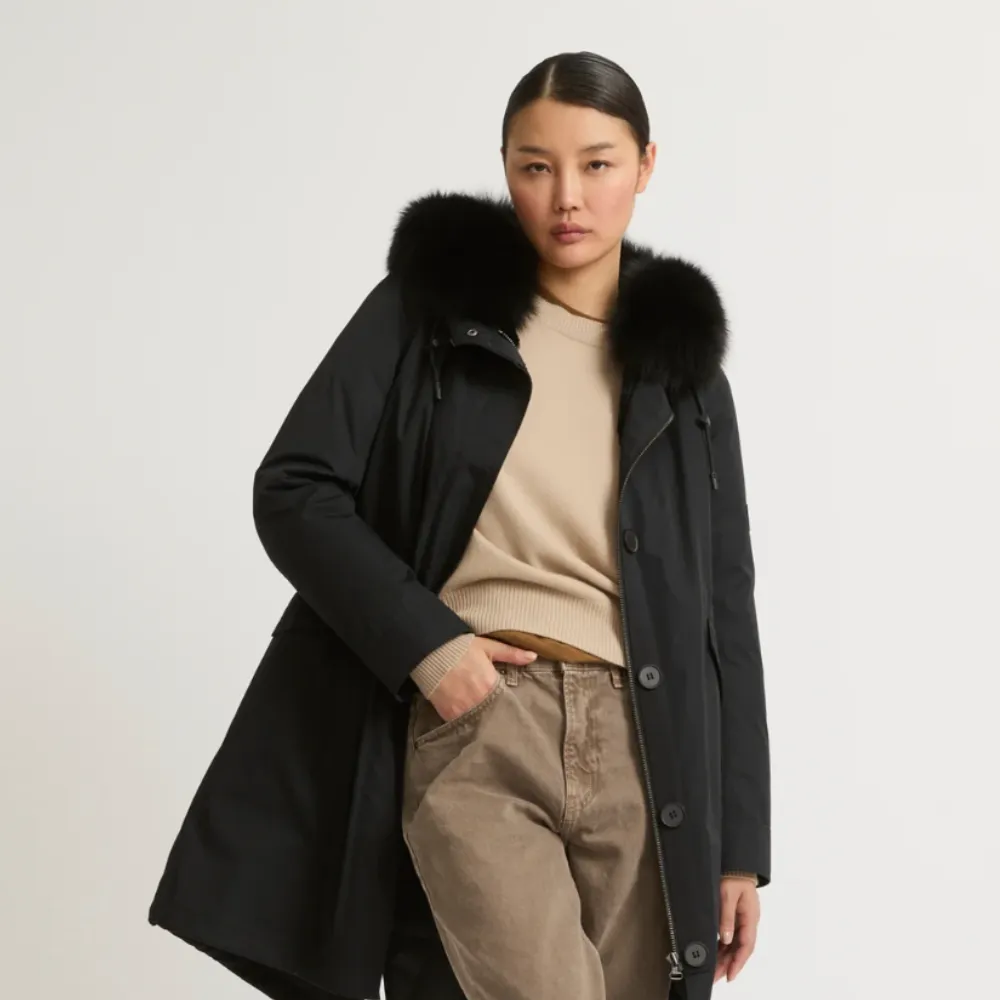 Yves Salomon Parka - Noir