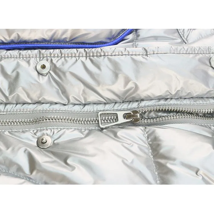 Zip-Up Cropped Waterproof Down Jacket