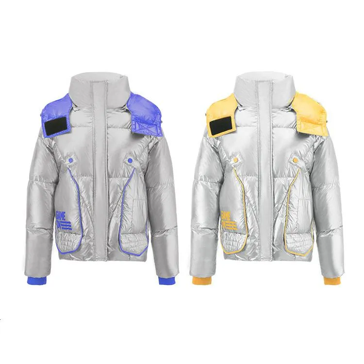Zip-Up Cropped Waterproof Down Jacket