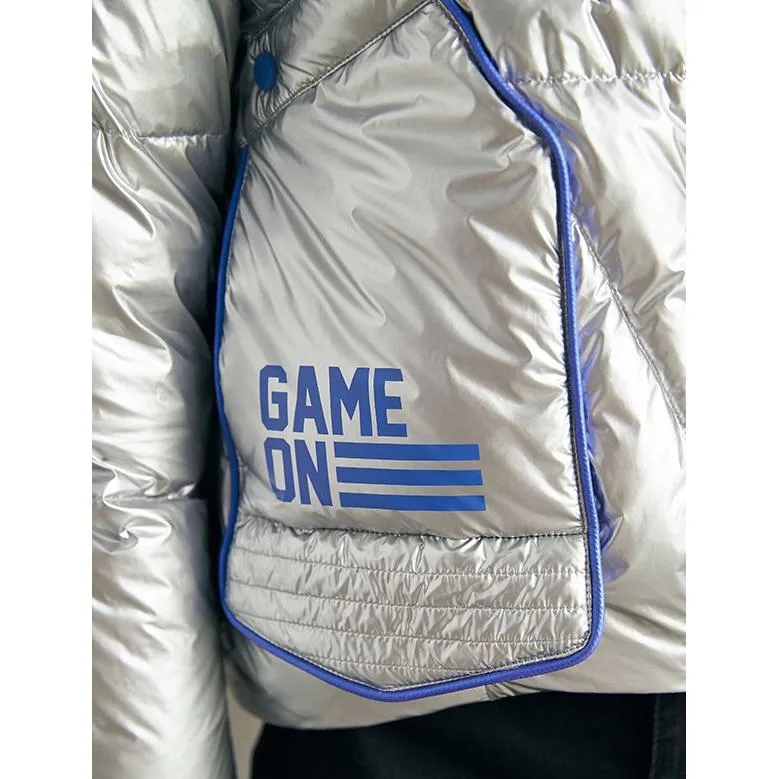 Zip-Up Cropped Waterproof Down Jacket