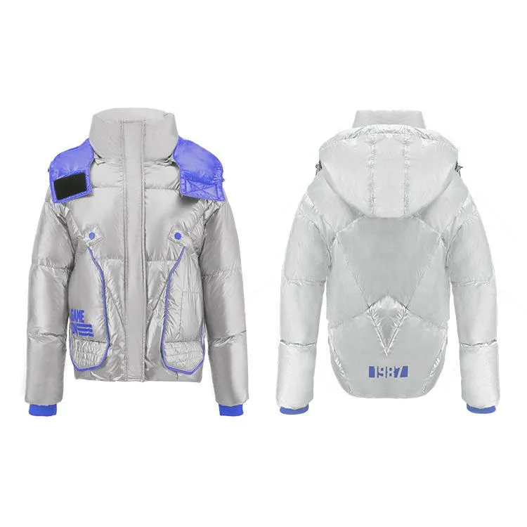 Zip-Up Cropped Waterproof Down Jacket